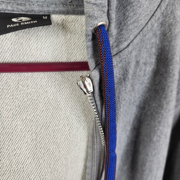 PS Paul Smith Mens Long Sleeve Full Zip Cotton Drawstring Hoodie Medium - Picture 7 of 8